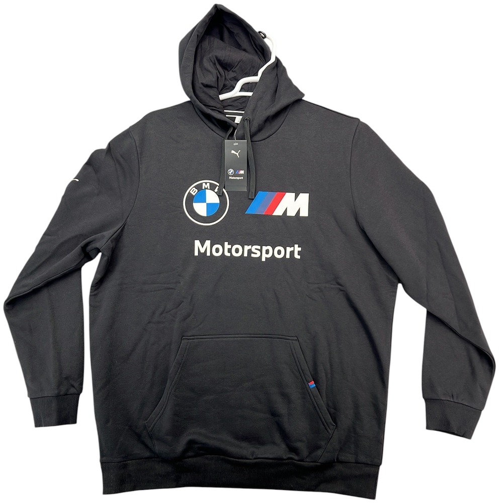 Puma BMW M Motorsport Essentials Fleece Hoodie Black Mens XL 621301 01 NWT